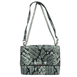 ALDO Abilaniel Cross Body Shoulder Bag Grey Black White Snakeskin Print